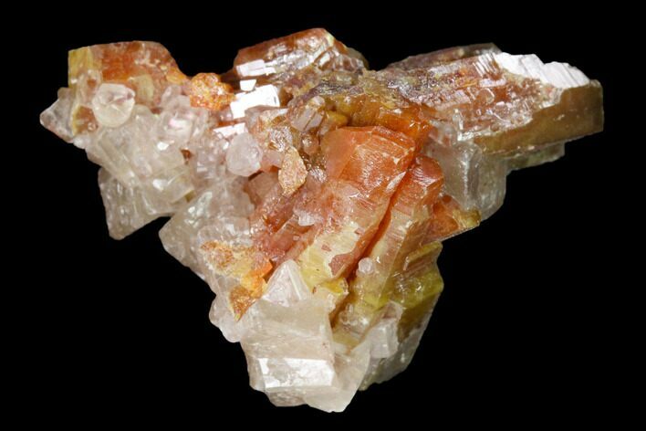 Vanadinite and Calcite Crystal Association - Apex Mine, Mexico #165307